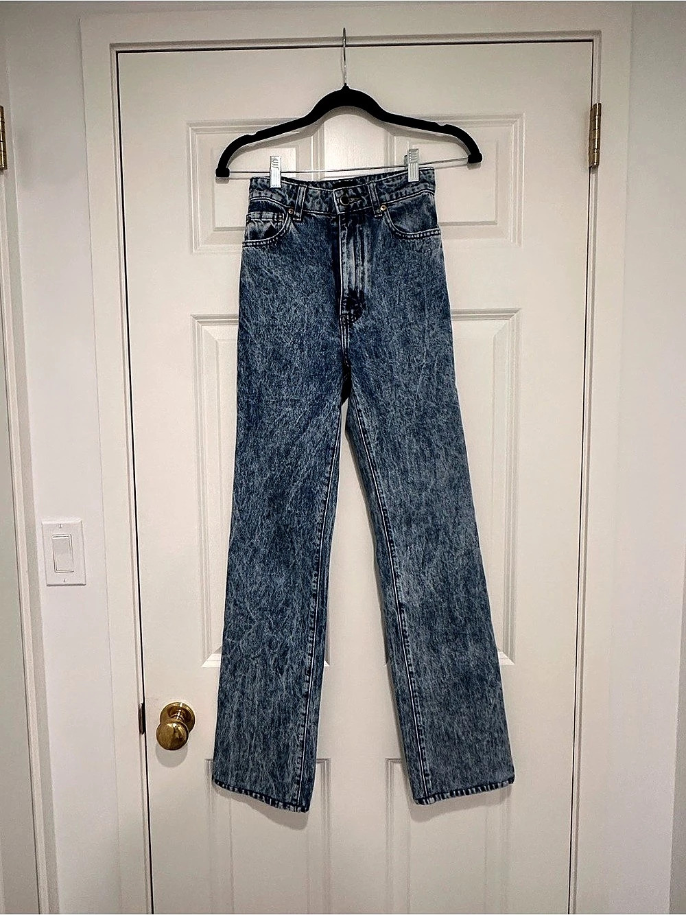 KHAITE The Danielle Straight-Leg Jeans Blue Waist 24